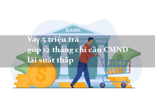 Vay 5 triệu trả góp 12 tháng chỉ cần CMND lãi suất thấp